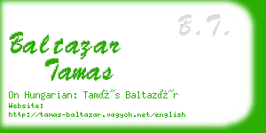 baltazar tamas business card